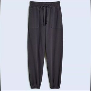 Madewell Terry Classic Drawstring Joggers in Black Coal Size: S